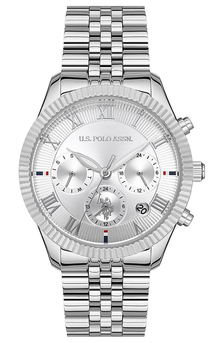 U.S. Polo Assn USPA2040-06 Takvimli 38 mm Gri Çelik Kordon Analog Kadın Kol Saati