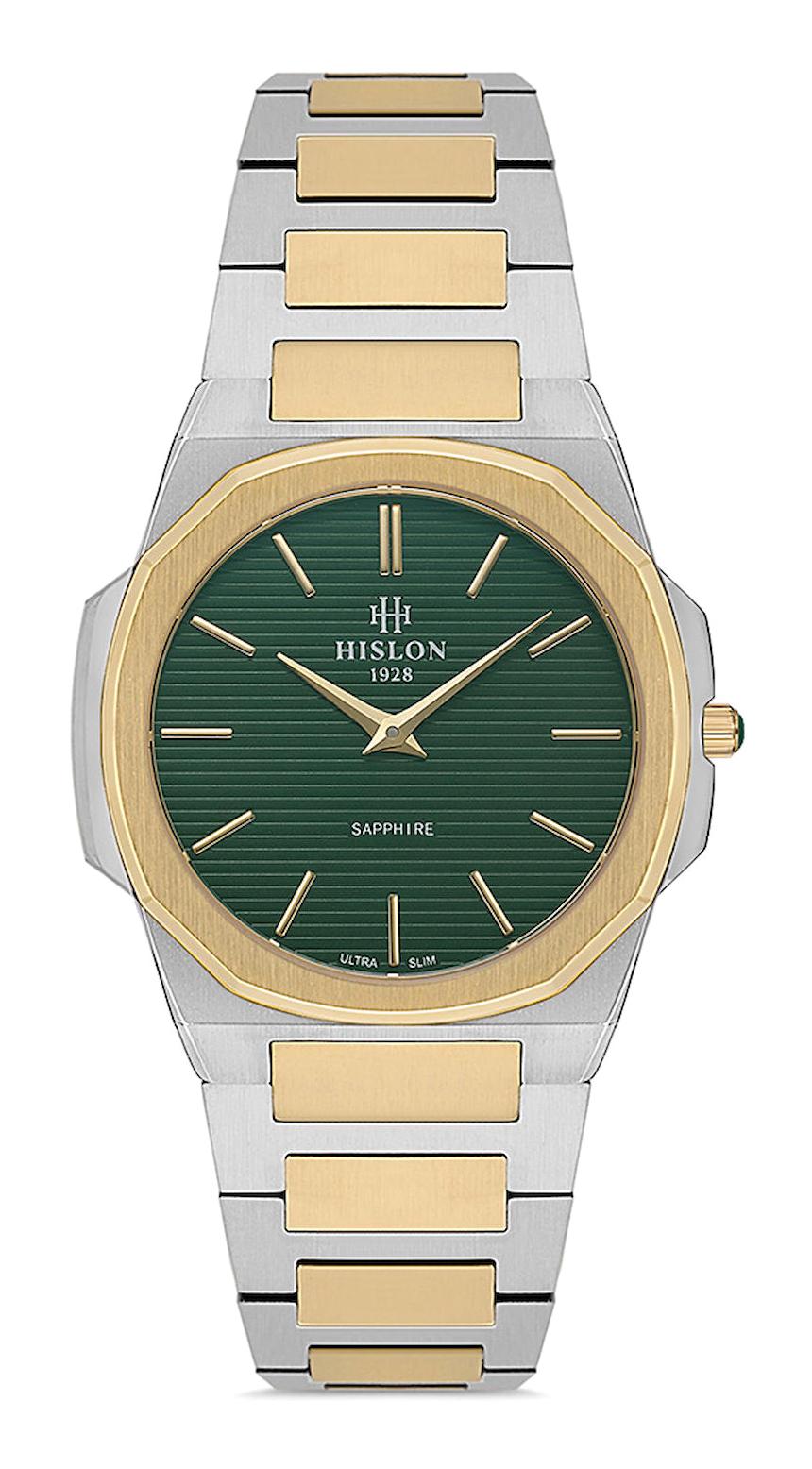 Hislon QL127T-15SG 32 mm Altın-Gri Çelik Kordon Analog Kadın Kol Saati