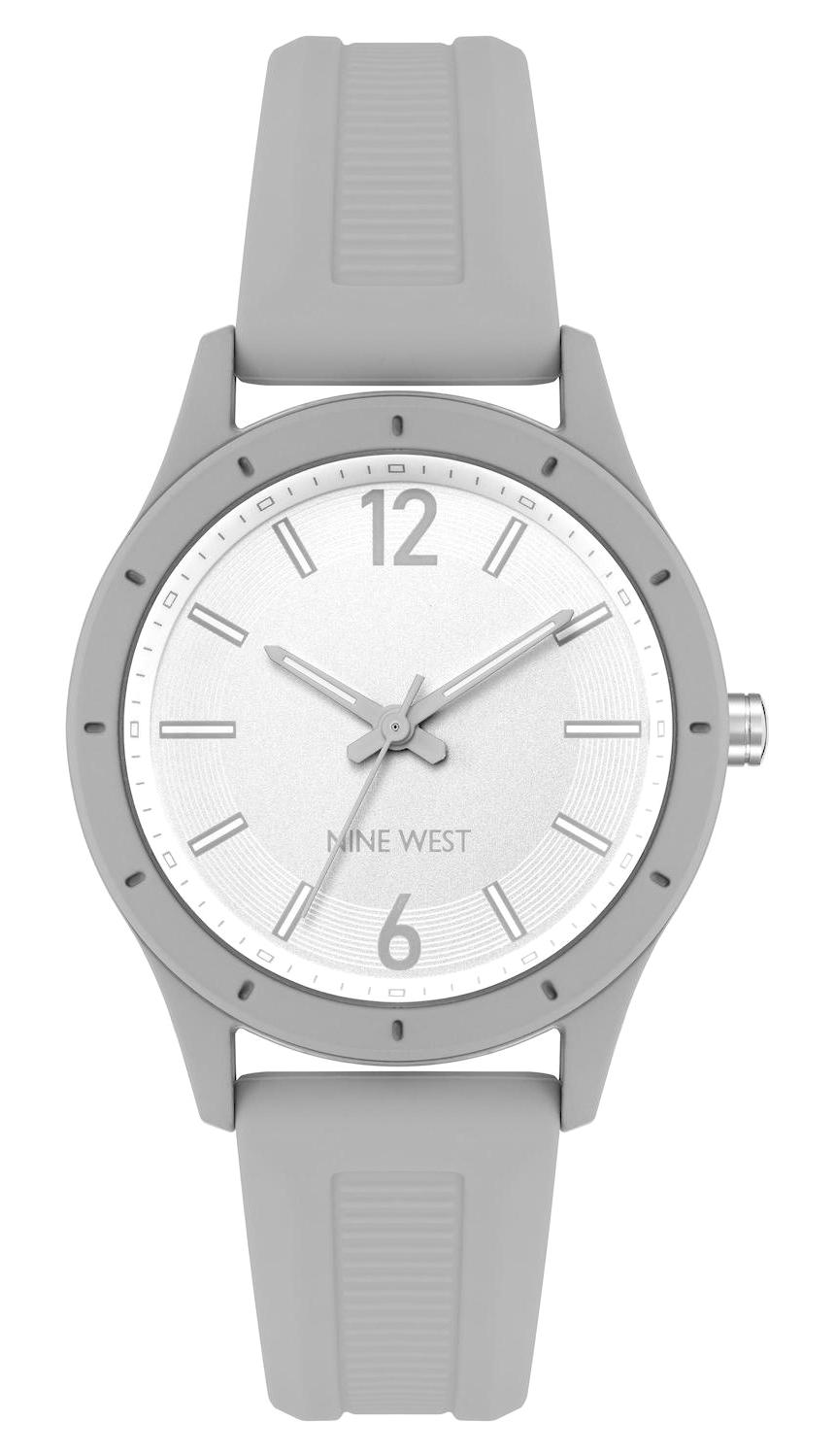 Nine West NW-2737SVGY 36 mm Gri Silikon Kordon Analog Kadın Kol Saati