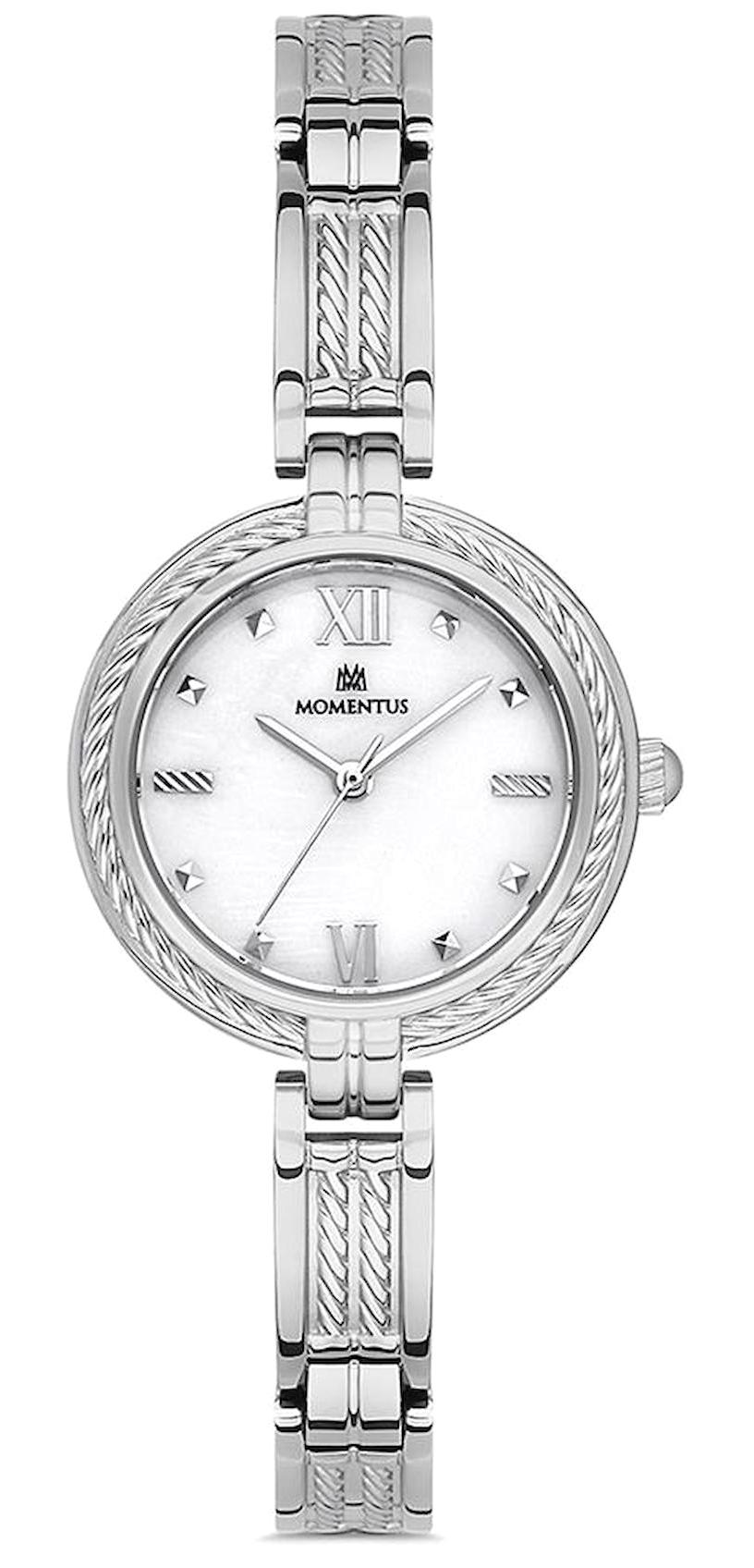 Momentus CW107S-09SS 30 mm Gri Hasır Kordon Analog Kadın Kol Saati
