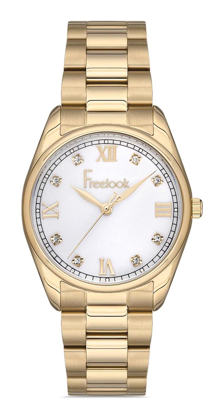 Freelook FL.1.10222.4 38 mm Altın Çelik Kordon Analog Kadın Kol Saati