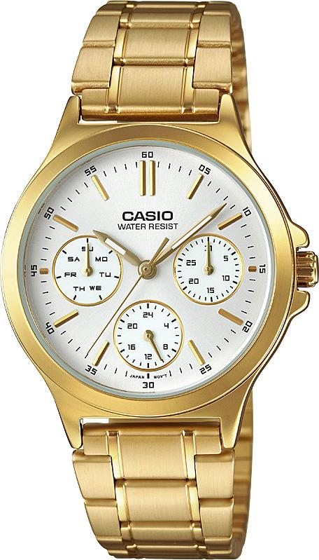 Casio LTP-V300G-7A Takvimli 33 mm Altın Çelik Kordon Analog Kadın Kol Saati