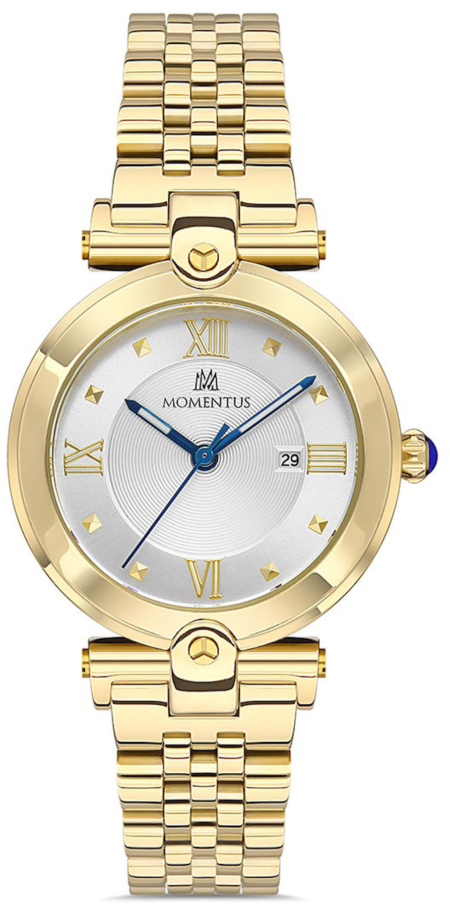 Momentus CS380G-02SG Takvimli 32 mm Altın Çelik Kordon Analog Kadın Kol Saati