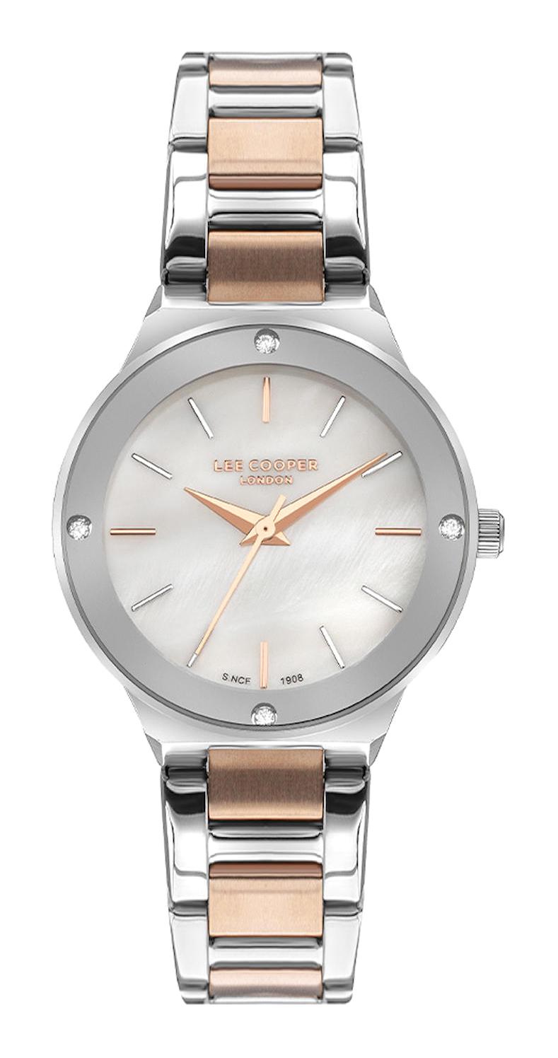 Lee Cooper LC07480.520 40 mm Gri Plastik Kordon Analog Kadın Kol Saati