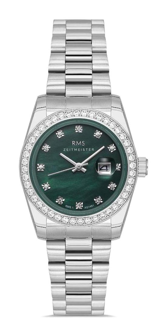 Romanson RMS.1.AG1461.12 Takvimli 31 mm Gri Çelik Kordon Analog Kadın Kol Saati