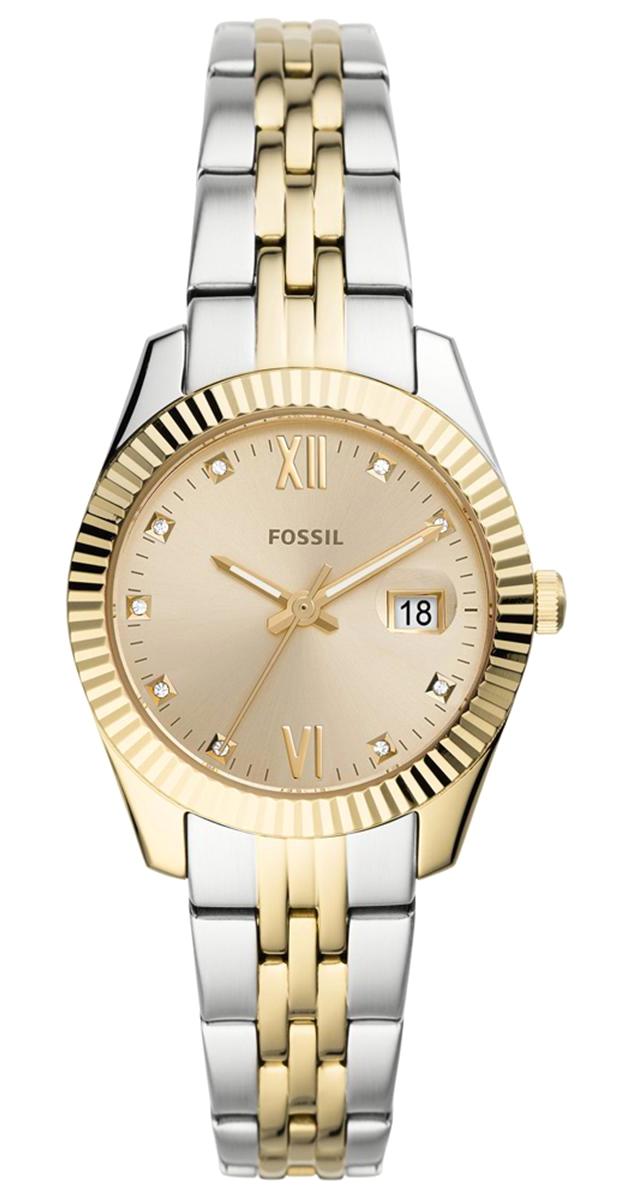 Fossil ES4949 34 mm Altın-Gri Çelik Kordon Analog Kadın Kol Saati