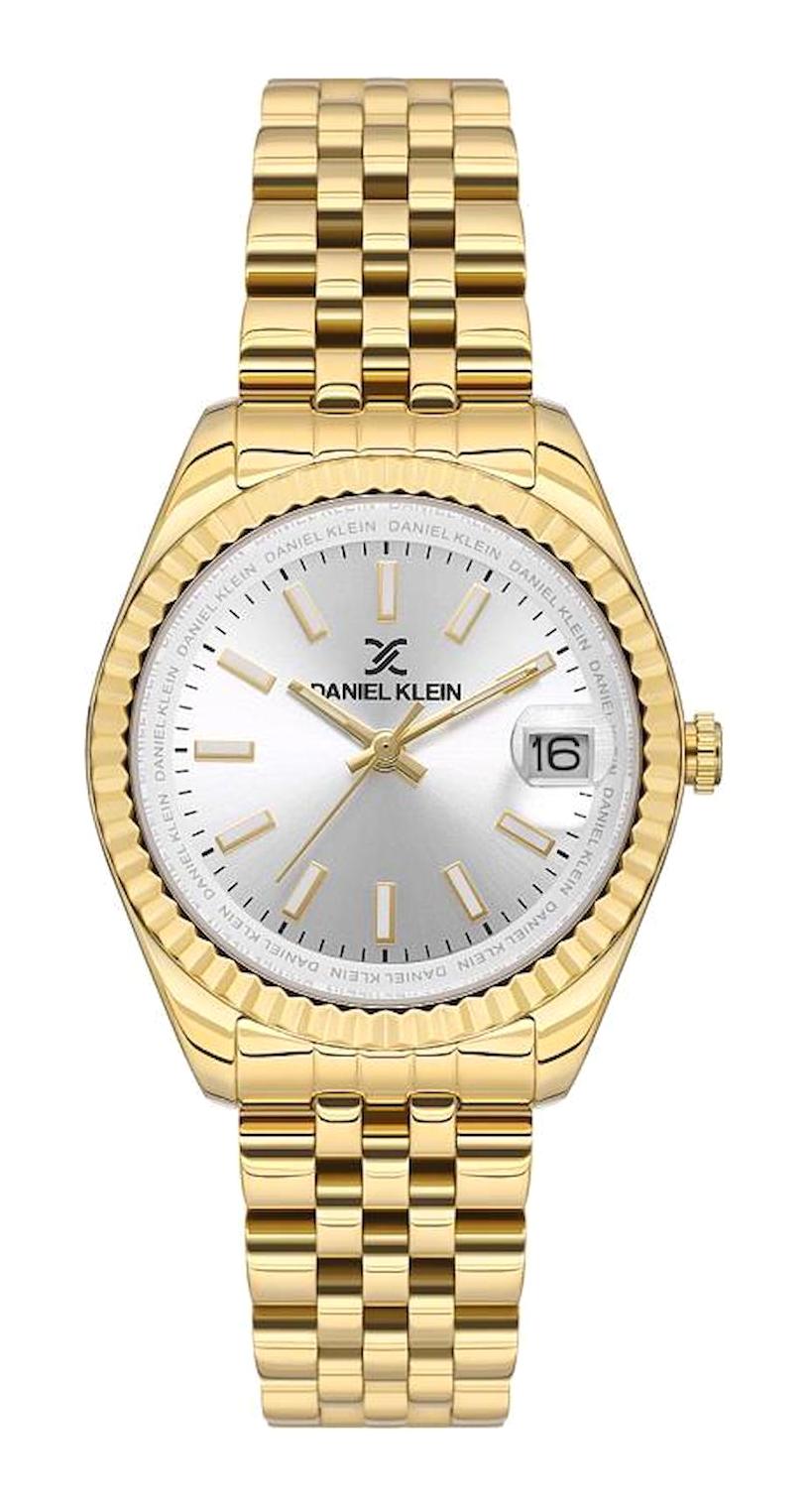 Daniel Klein DKE.1.10616-3 Takvimli 32 mm Altın Çelik Kordon Analog Kadın Kol Saati