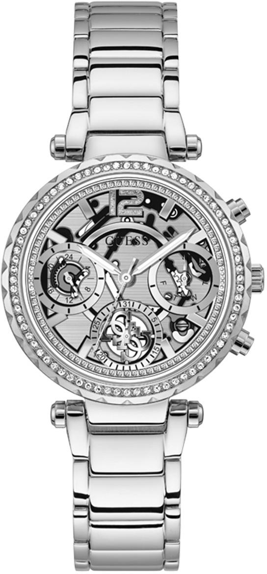 Guess GUGW0403L1 Takvimli 37 mm Gri Çelik Kordon Analog Kadın Kol Saati