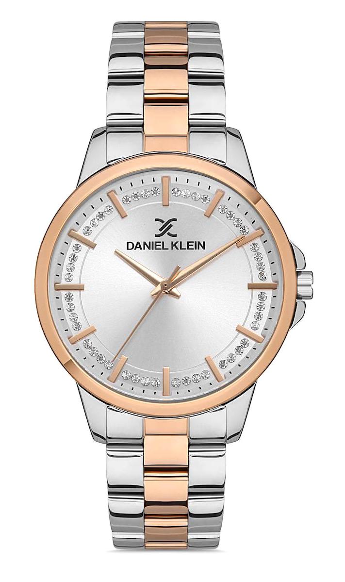 Daniel Klein DKE.1.10436.5 34 mm Gri-Rose Gold Metal Kordon Analog Kadın Kol Saati