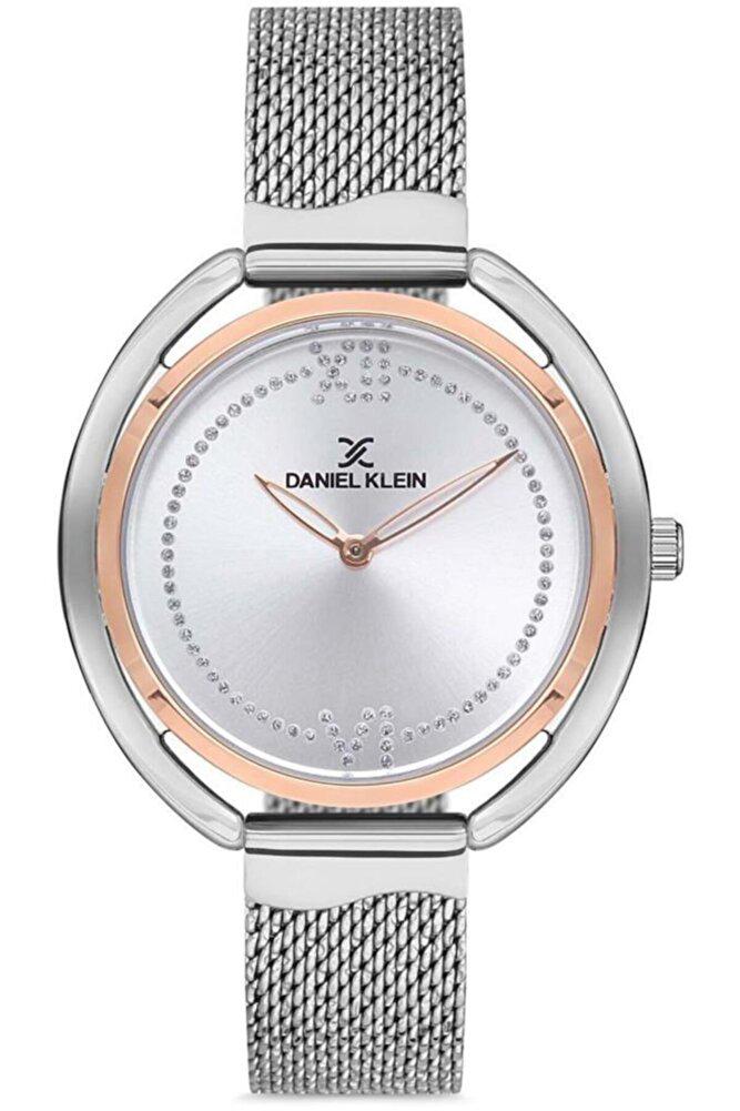 Daniel Klein DK.1.12695.7 40 mm Gri Metal Kordon Analog Kadın Kol Saati