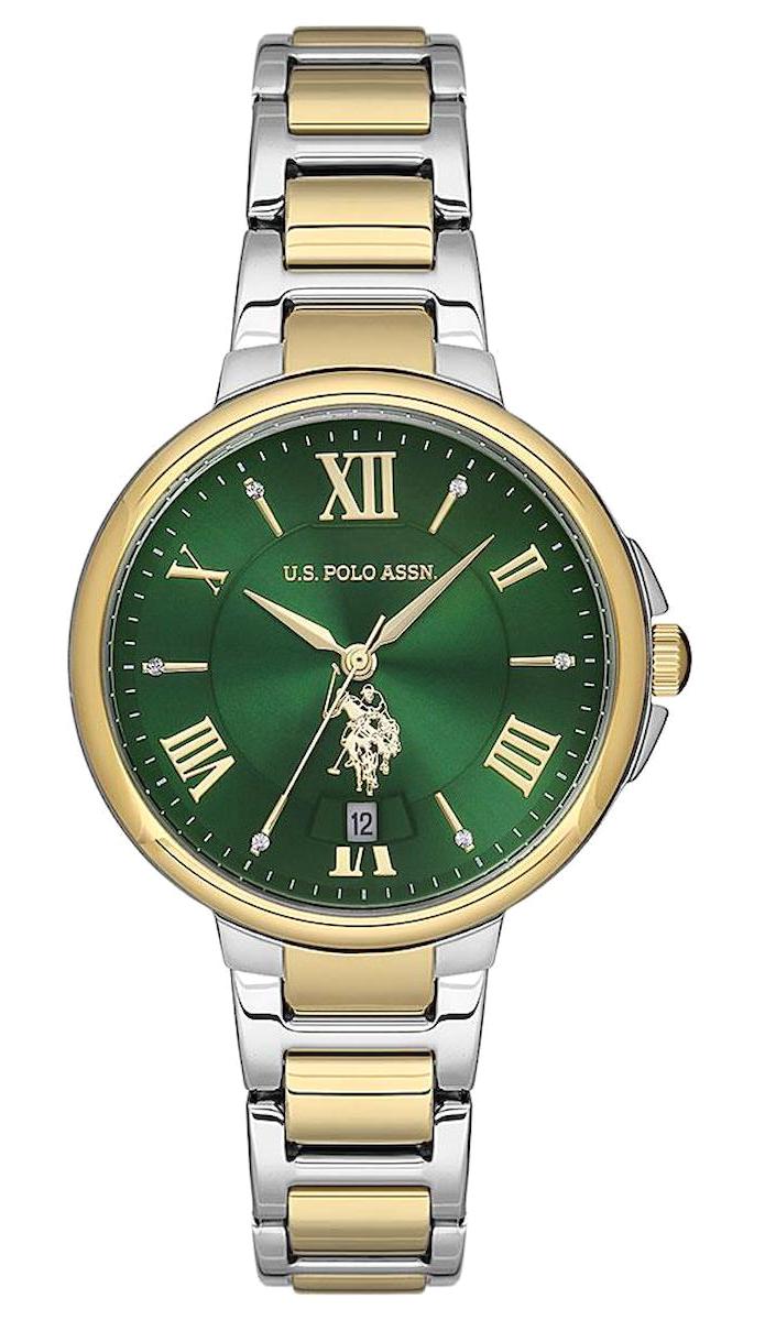 U.S. Polo Assn USPA2012-06 34 mm Altın-Gri Çelik Kordon Analog Kadın Kol Saati