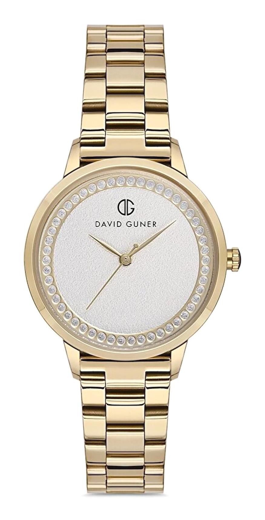David Guner DG-8178LA-B1 32 mm Altın Metal Kordon Analog Kadın Kol Saati