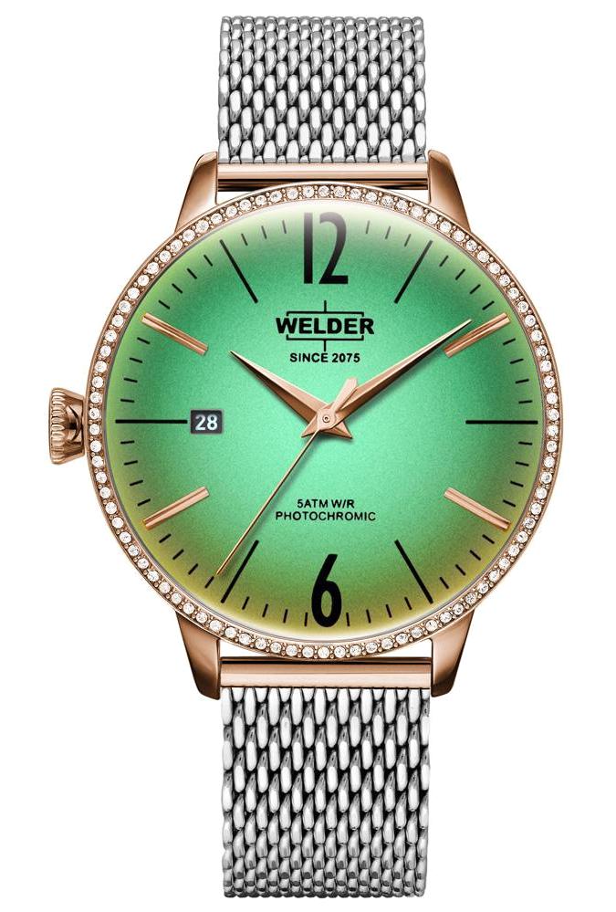 Welder Watch WRC685 Takvimli 38 mm Gri Çelik Kordon Analog Kadın Kol Saati