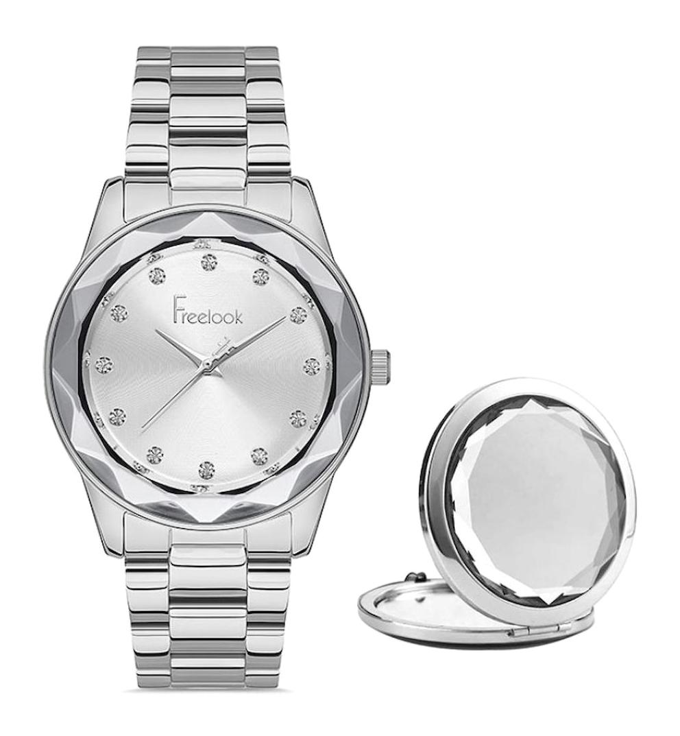 Freelook FL.1.10340.1 38 mm Gri Çelik Kordon Analog Kadın Kol Saati