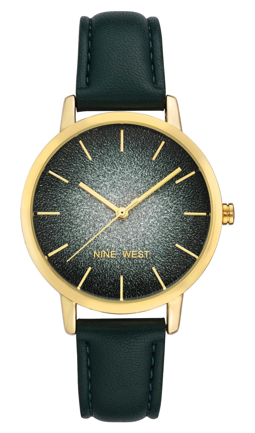Nine West NW-2604GPGN 36 mm Yeşil Deri Kordon Analog Kadın Kol Saati