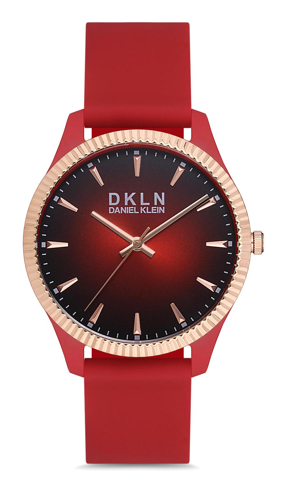 Daniel Klein DK.1.12767.7 34 mm Kırmızı Silikon Kordon Analog Kadın Kol Saati