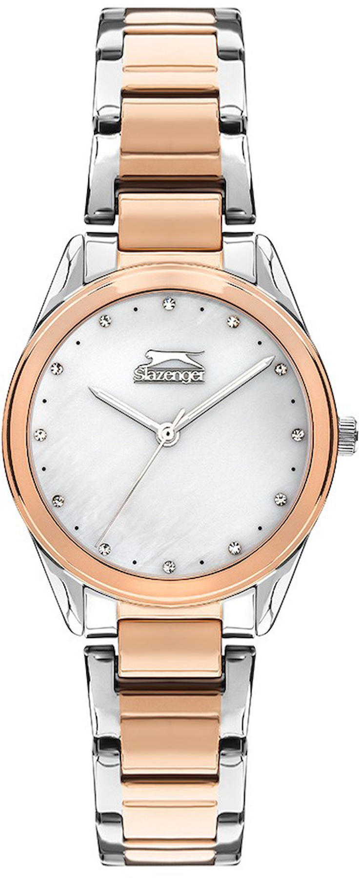 Slazenger SL.09.2013.3.05 36 mm Gri-Rose Gold Çelik Kordon Analog Kadın Kol Saati