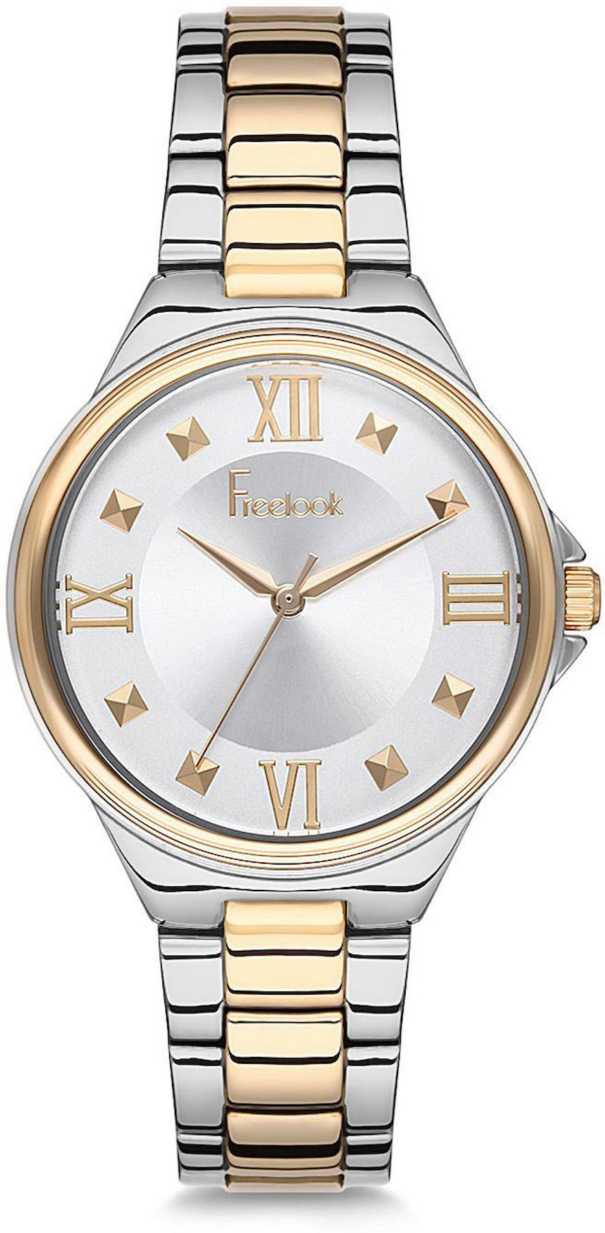 Freelook F.7.1053.04 36 mm Altın-Gri Çelik Kordon Analog Kadın Kol Saati