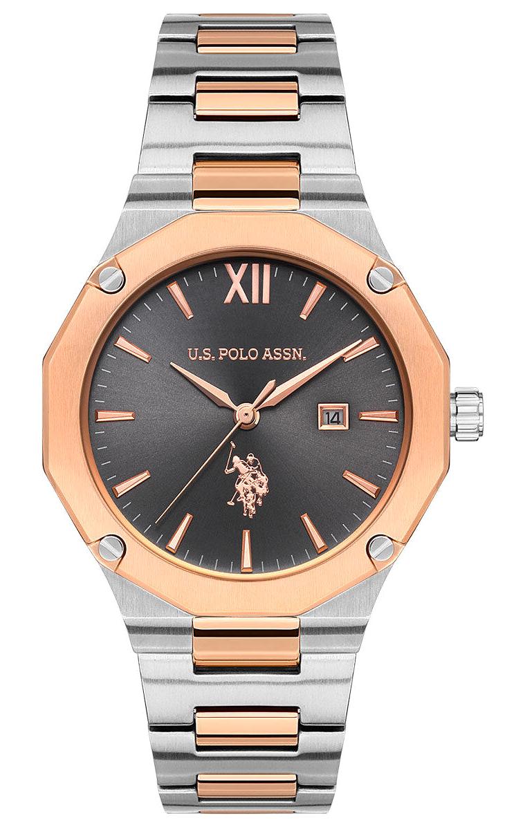 U.S. Polo Assn USPA2063-02 Takvimli 36 mm Gri-Rose Gold Çelik Kordon Analog Kadın Kol Saati