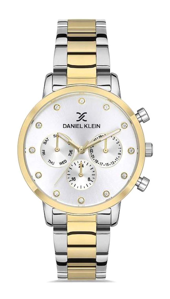 Daniel Klein DKE.1.10112.6 Takvimli 35 mm Altın-Gri Çelik Kordon Analog Kadın Kol Saati
