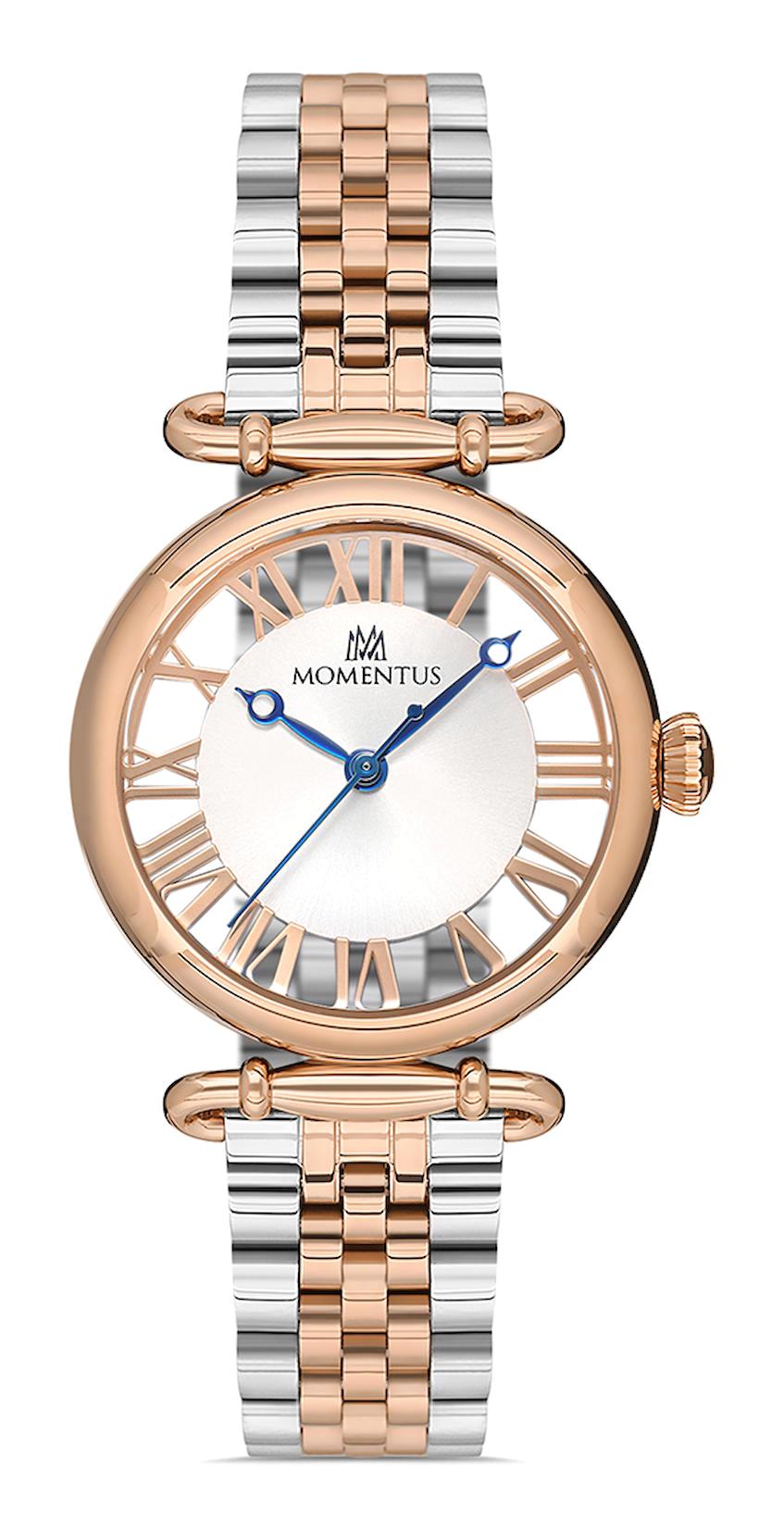 Momentus CW280T-02TR 34 mm Gri-Rose Gold Çelik Kordon Analog Kadın Kol Saati