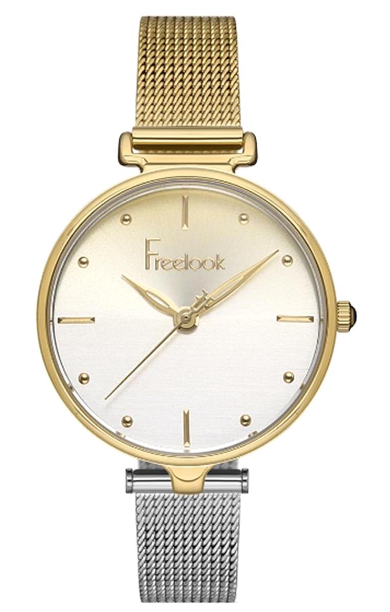 Freelook FL.1.10256.5 35 mm Altın-Gri Metal Kordon Analog Kadın Kol Saati