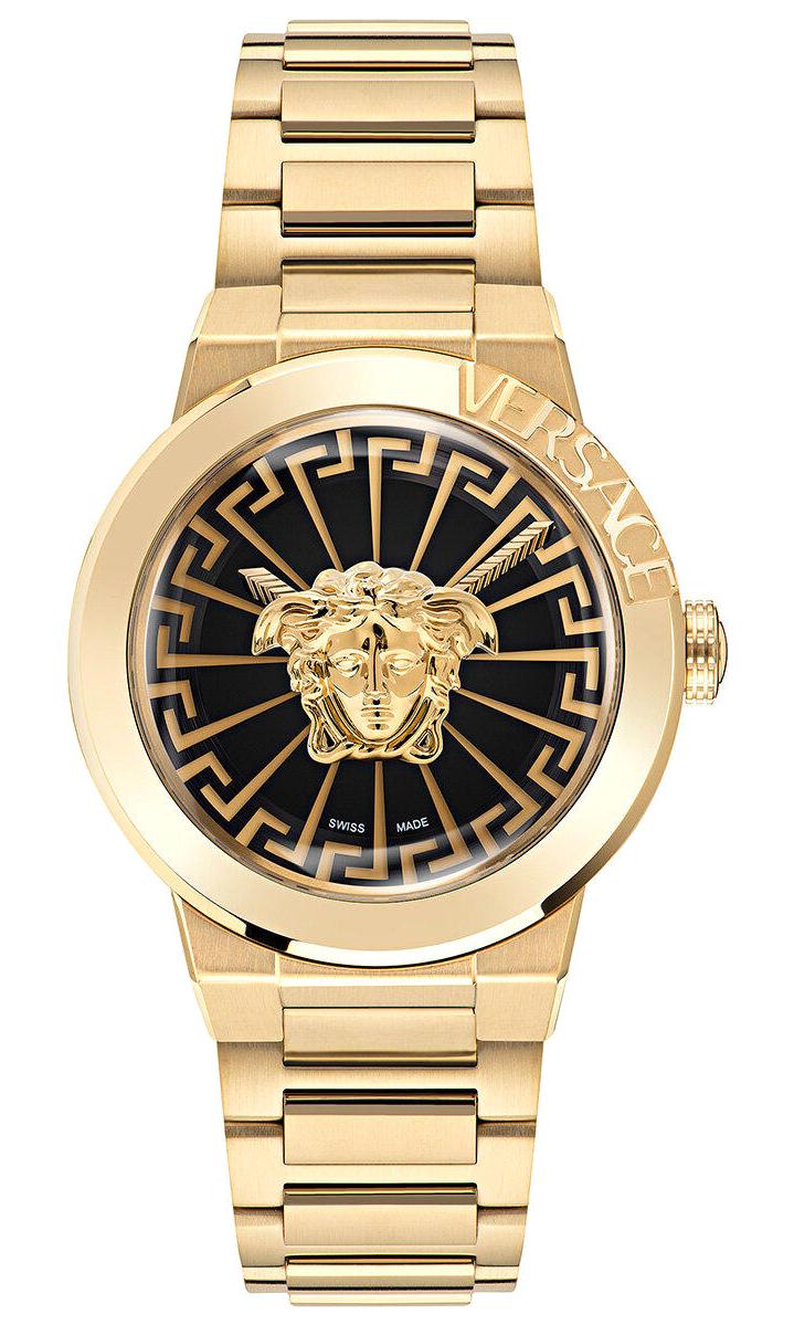 Versace VRSCVE3F00522 38 mm Altın Çelik Kordon Analog Kadın Kol Saati