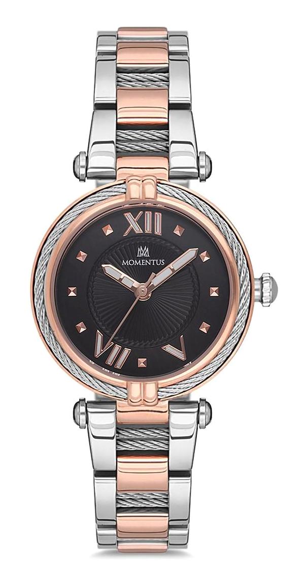 Momentus CS376T-05SR 36 mm Gri-Rose Gold Çelik Kordon Analog Kadın Kol Saati