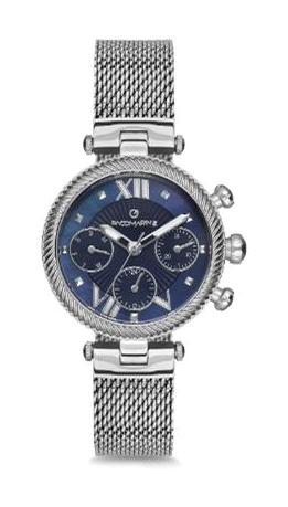 Pacomarine PM.61200.05 Takvimli 34 mm Gri Çelik Kordon Analog Kadın Kol Saati