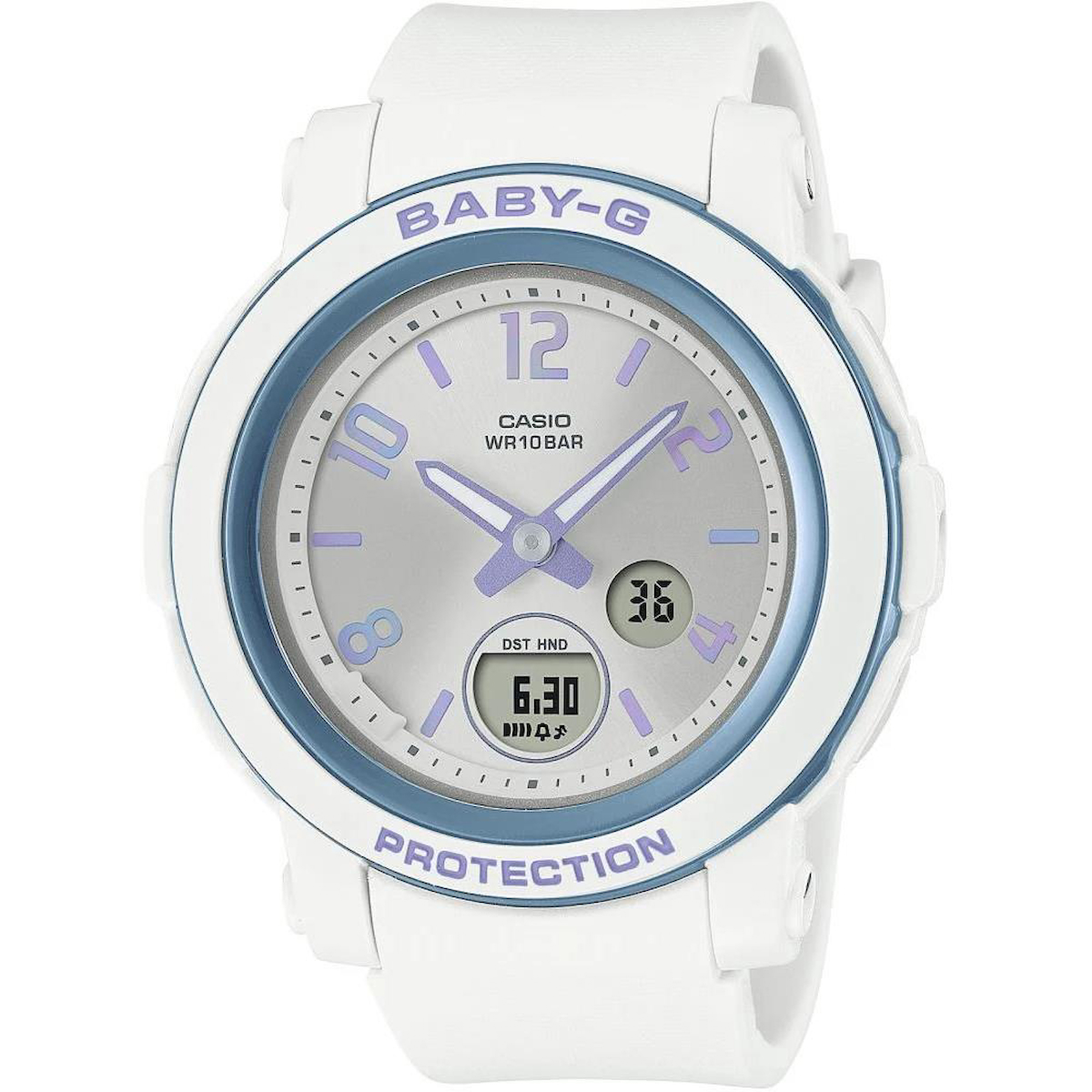 Casio BGA-290DR-7ADR Takvimli 41.5 mm Beyaz Silikon Kordon Analog Kadın Kol Saati