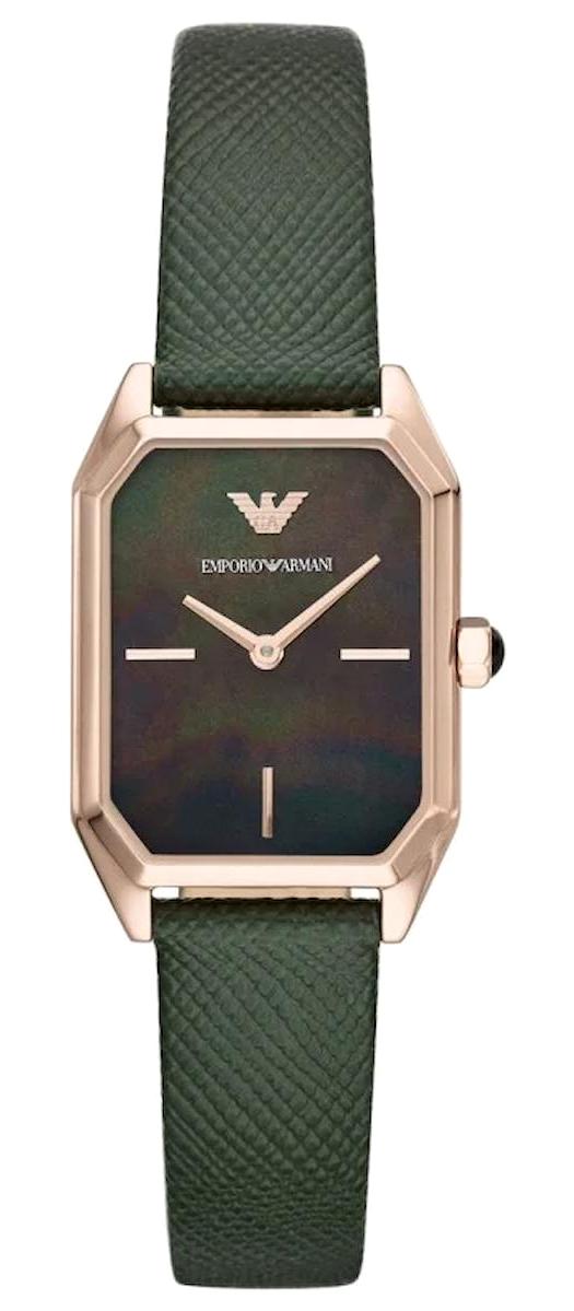 Emporio Armani AR11149 24 mm Yeşil Deri Kordon Analog Kadın Kol Saati