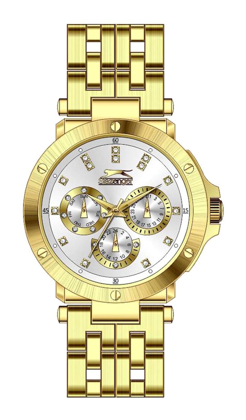 Slazenger SL.09.2159.4.04 Takvimli 40 mm Altın Çelik Kordon Analog Kadın Kol Saati