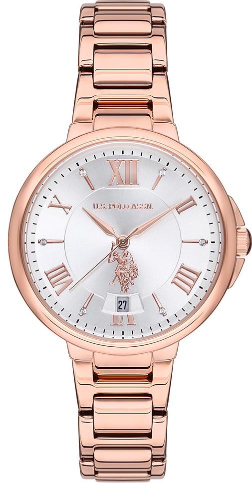 U.S. Polo Assn USPA2012-01 Takvimli 36 mm Rose Gold Çelik Kordon Analog Kadın Kol Saati