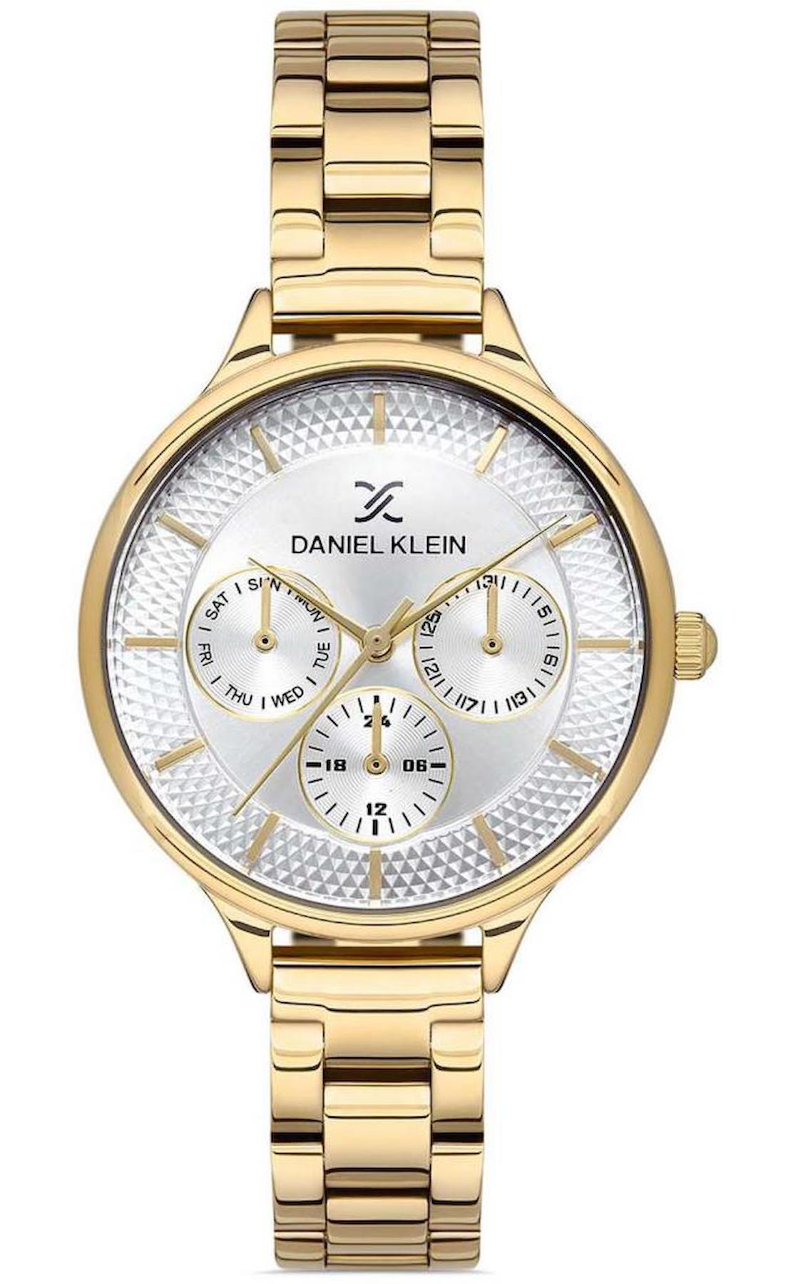 Daniel Klein DK013848B-03 Takvimli 35 mm Altın Metal Kordon Analog Kadın Kol Saati
