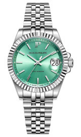 Jacques Philippe JPQLS5813X6LG Takvimli 32 mm Gri Çelik Kordon Analog Kadın Kol Saati