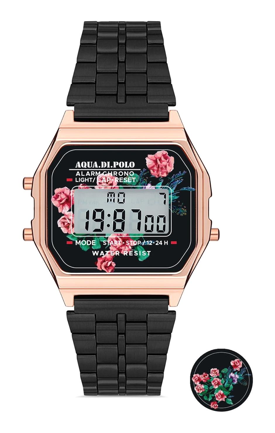 Aqua Di Polo APWA064002 30 mm Siyah Çelik Kordon Analog Kadın Kol Saati