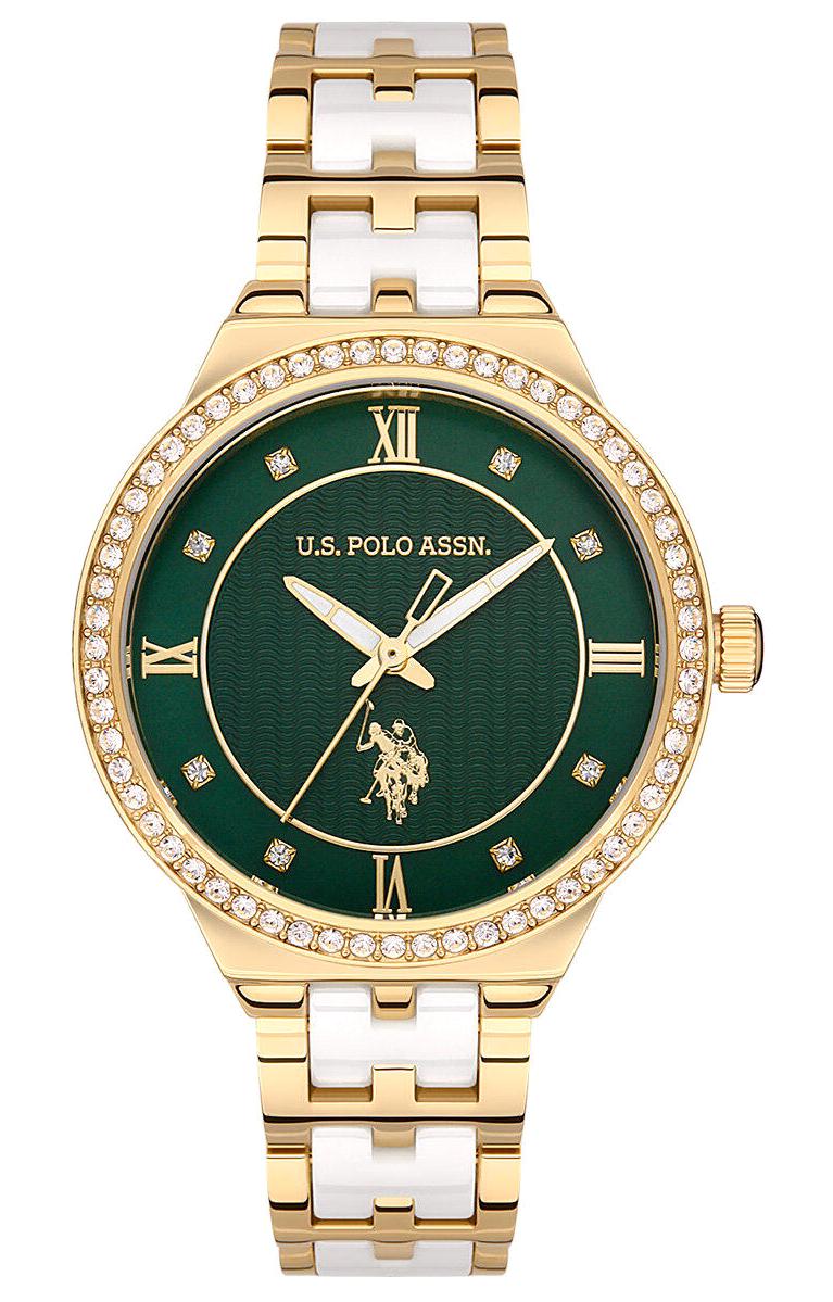 U.S. Polo Assn USPA2058-02 36 mm Altın - Beyaz Çelik Kordon Analog Kadın Kol Saati