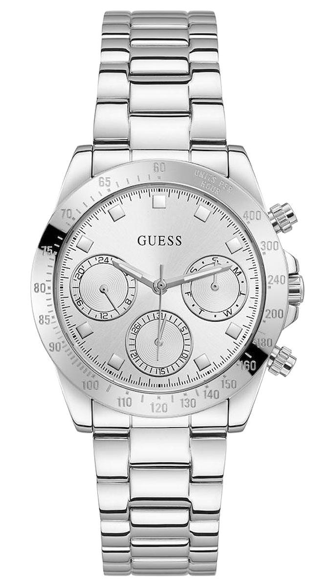 Guess GUGW0314L1 Takvimli 36 mm Gri Çelik Kordon Analog Kadın Kol Saati