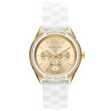 Michael Kors MK7267 Takvimli 40 mm Beyaz Silikon Kordon Analog Kadın Kol Saati