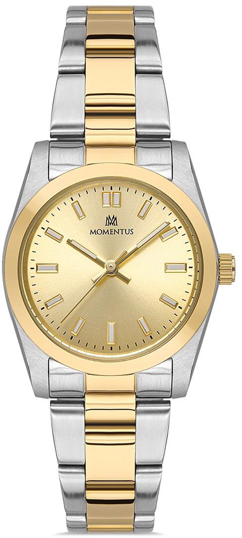 Momentus CW136T-08SG 31 mm Altın-Gri Çelik Kordon Analog Kadın Kol Saati