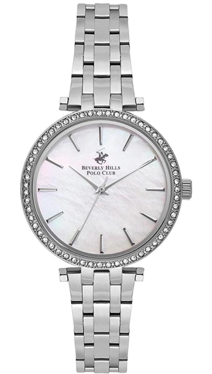 Beverly Hills Polo Club BP3080C.320 35 mm Gri Çelik Kordon Analog Kadın Kol Saati