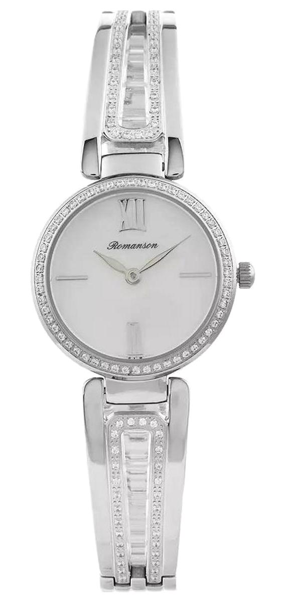 Romanson RM7A02QLWWM1R1 30 mm Gri Çelik Kordon Analog Kadın Kol Saati