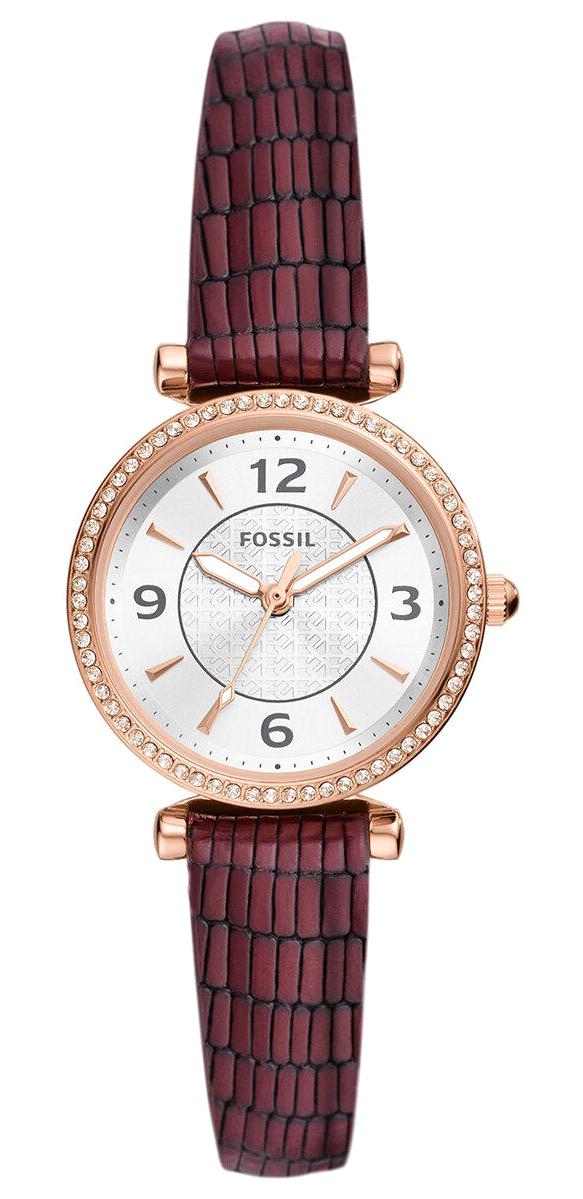 Fossil FES5296 28 mm Bordo Deri Kordon Analog Kadın Kol Saati