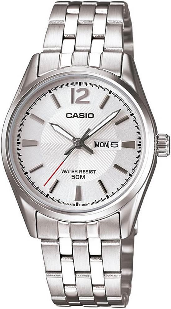 Casio LTP-1335D-7AVDF Takvimli 30 mm Gri Çelik Kordon Analog Kadın Kol Saati