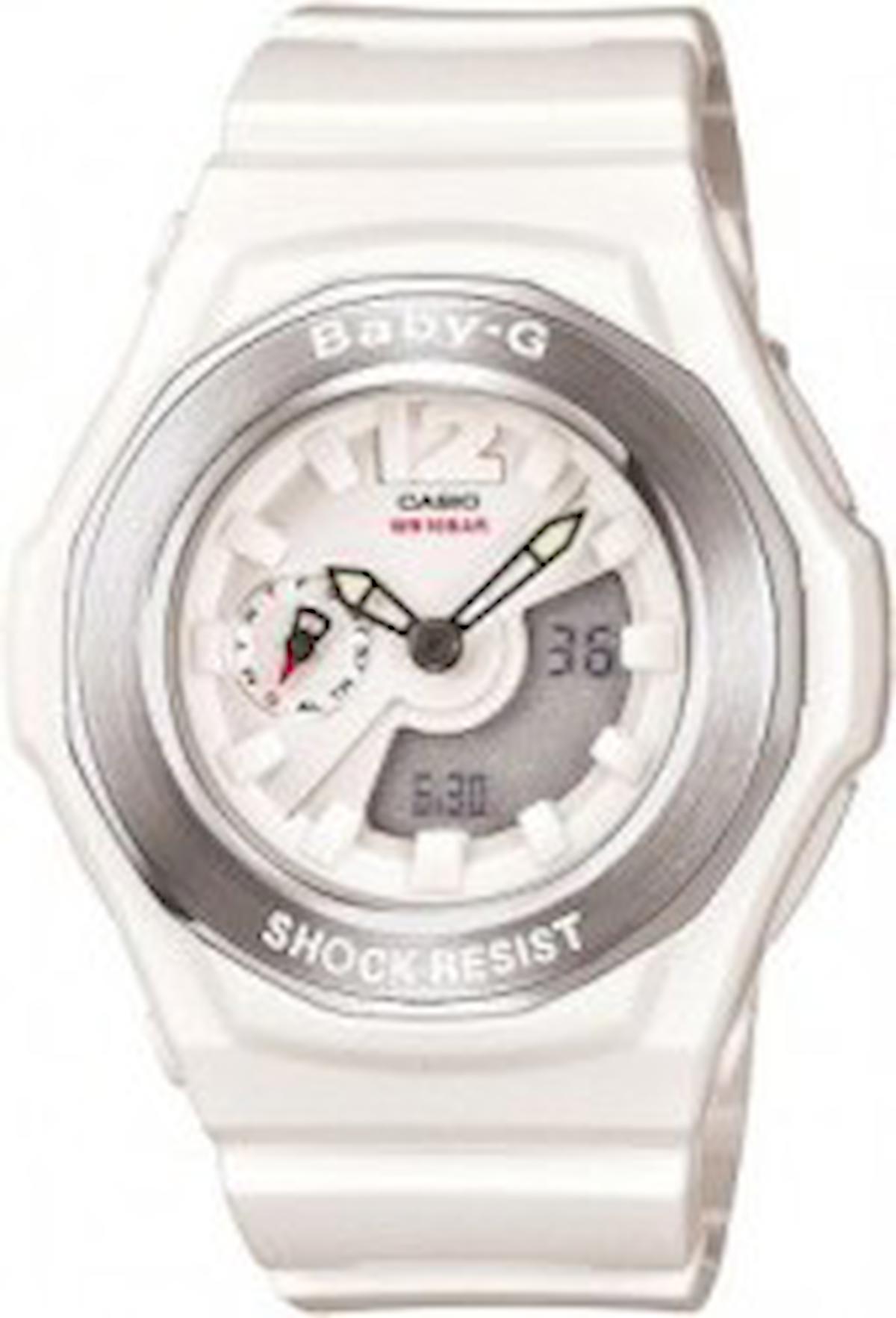 Casio BGA-140-7BDR Takvimli 43 mm Krem Silikon Kordon Analog Kadın Kol Saati