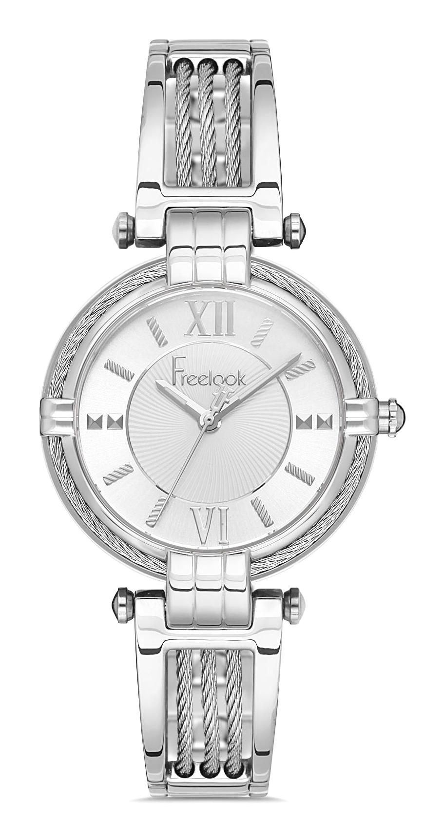 Freelook FL.1.10202.3 32 mm Gri Çelik Kordon Analog Kadın Kol Saati