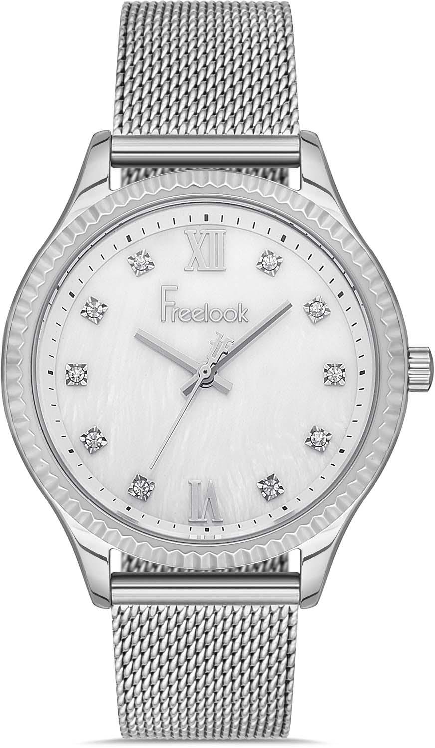 Freelook FL.1.10345.1 38 mm Gri Çelik Kordon Analog Kadın Kol Saati