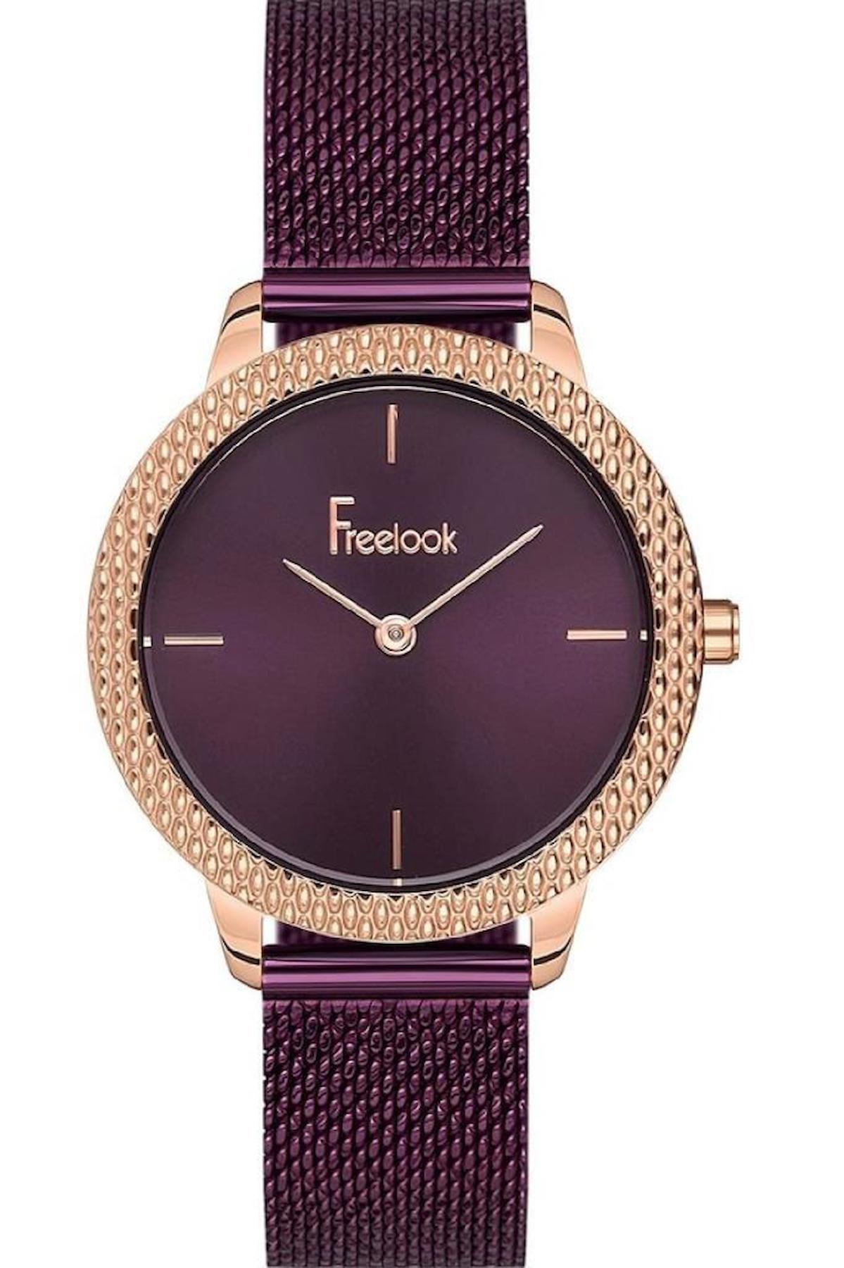 Freelook F.1.1119.06 34 mm Bordo Çelik Kordon Analog Kadın Kol Saati