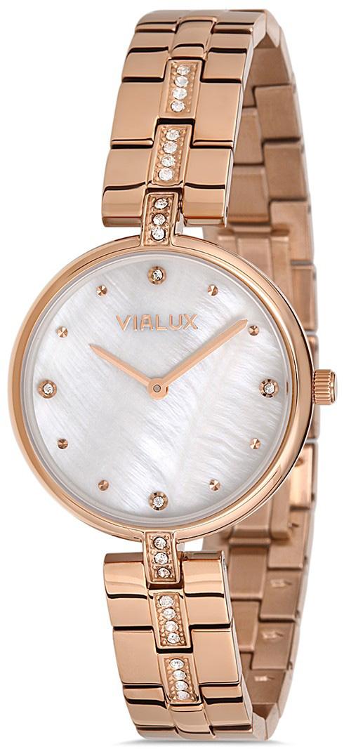 Vialux LJ476R-09SR 34 mm Rose Gold Çelik Kordon Analog Kadın Kol Saati