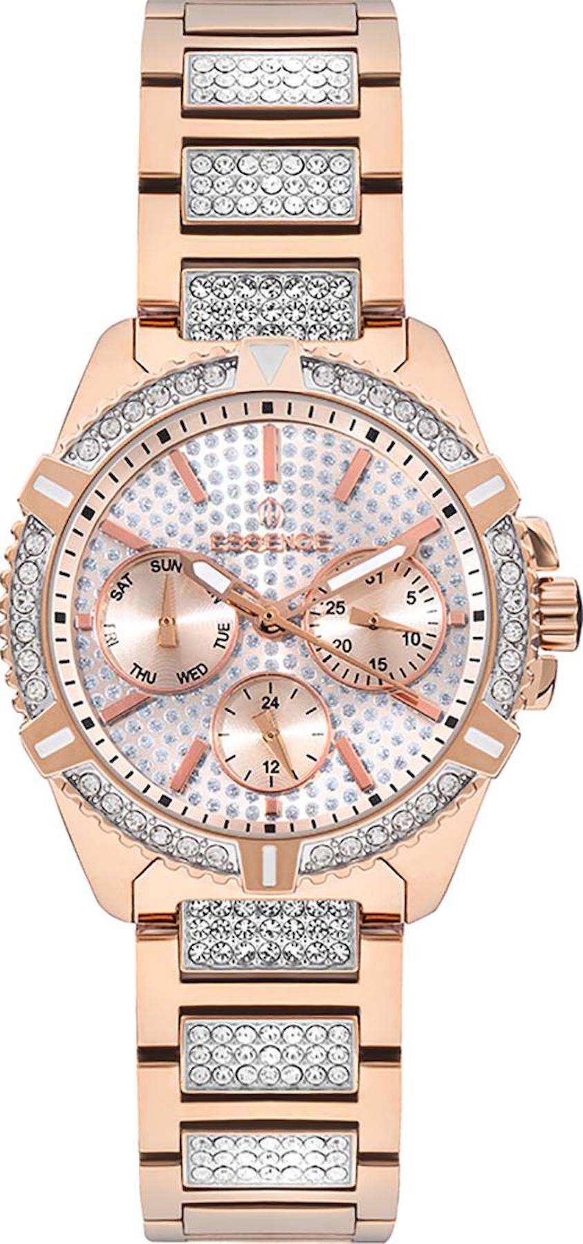 Essence ES6821FE.410 Takvimli 37 mm Gri-Rose Gold Çelik Kordon Analog Kadın Kol Saati
